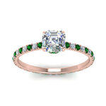 Load image into Gallery viewer, eternity-hidden-halo-asscher-cut-diamond-engagement-ring-with-emerald-in-FD-9168ASRGEMGRANGLE3-NL-RG
