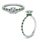 Load image into Gallery viewer, eternity-hidden-halo-asscher-cut-diamond-engagement-ring-with-emerald-in-FD-9168ASRGEMGRANGLE3-NL-WG
