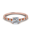 Load image into Gallery viewer, eternity-hidden-halo-asscher-cut-diamond-engagement-ring-with-orange-sapphire-in-FD-9168ASRGSAORANGLE3-NL-RG