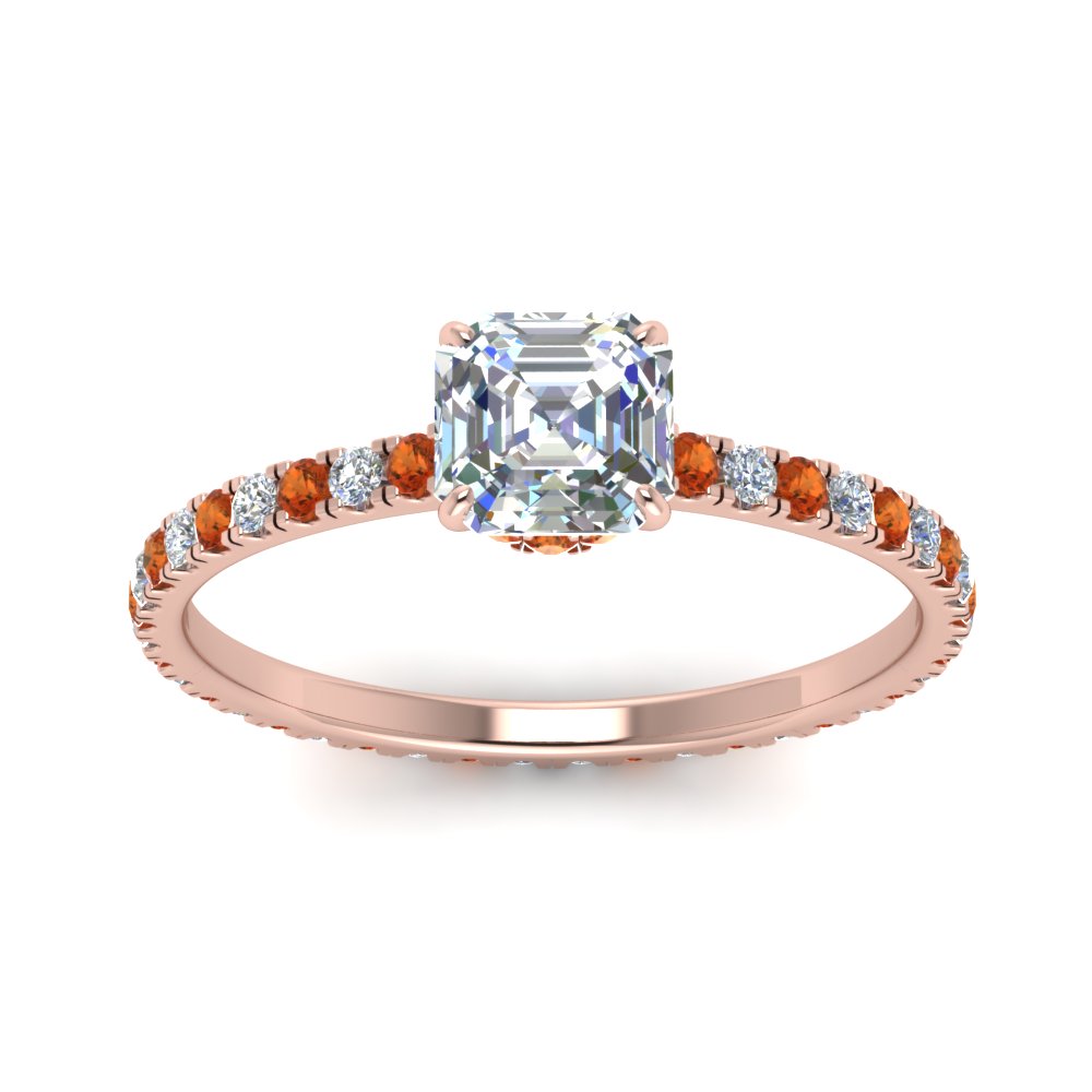 eternity-hidden-halo-asscher-cut-diamond-engagement-ring-with-orange-sapphire-in-FD-9168ASRGSAORANGLE3-NL-RG