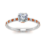 Load image into Gallery viewer, eternity-hidden-halo-asscher-cut-diamond-engagement-ring-with-orange-sapphire-in-FD-9168ASRGSAORANGLE3-NL-WG
