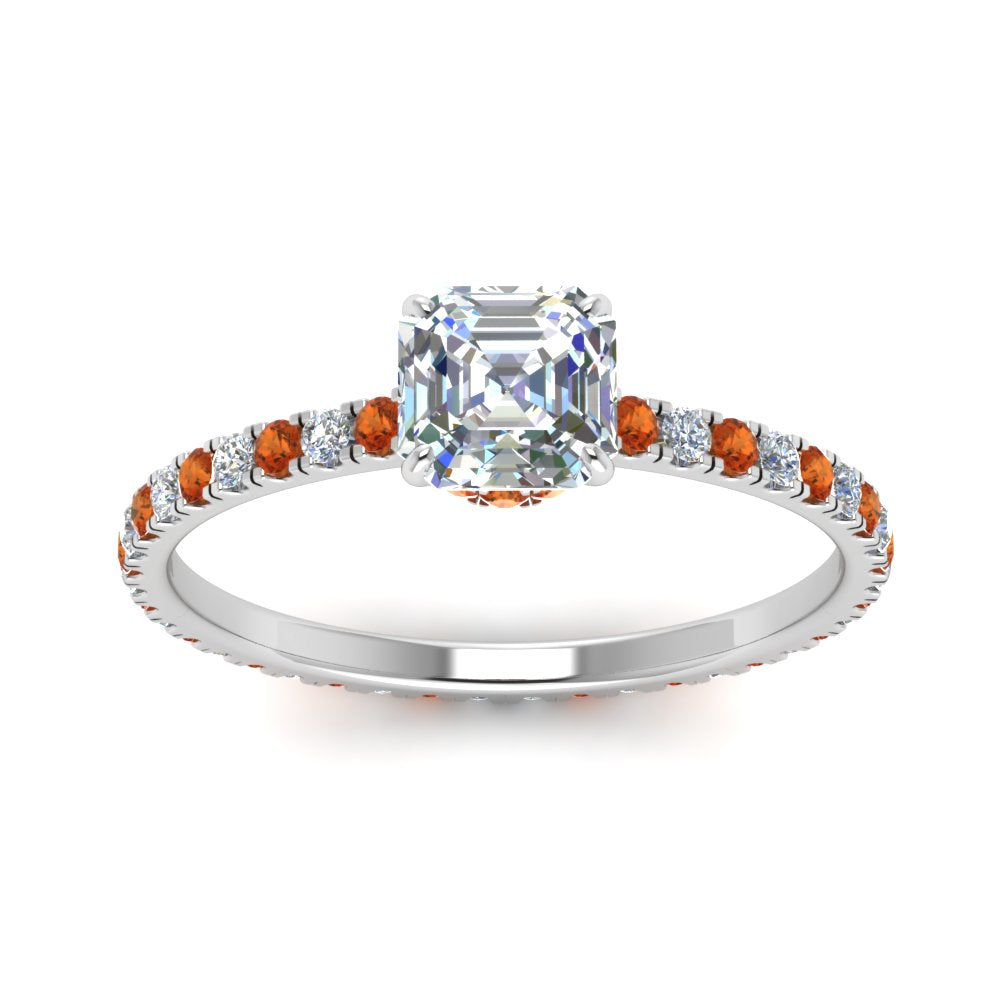 eternity-hidden-halo-asscher-cut-diamond-engagement-ring-with-orange-sapphire-in-FD-9168ASRGSAORANGLE3-NL-WG