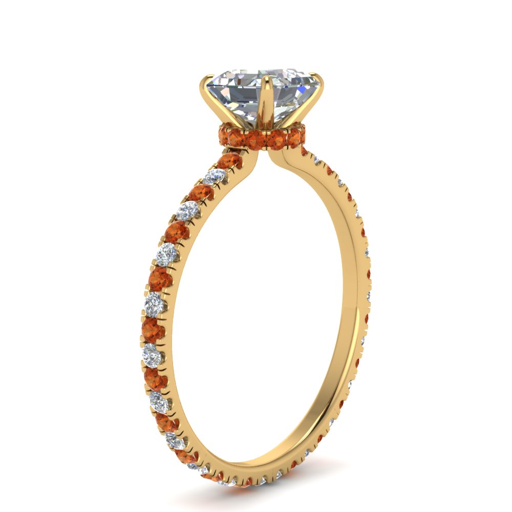 eternity-hidden-halo-asscher-cut-diamond-engagement-ring-with-orange-sapphire-in-FD-9168ASRGSAORANGLE3-NL-YG