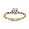 Load image into Gallery viewer, eternity-hidden-halo-asscher-cut-diamond-engagement-ring-with-orange-sapphire-in-FD-9168ASRGSAORANGLE3-NL-YG