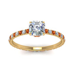 Load image into Gallery viewer, eternity-hidden-halo-asscher-cut-diamond-engagement-ring-with-orange-sapphire-in-FD-9168ASRGSAORANGLE3-NL-YG
