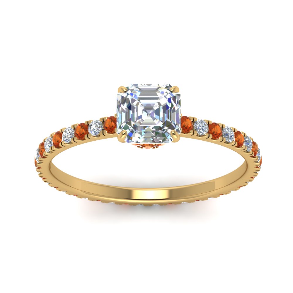 eternity-hidden-halo-asscher-cut-diamond-engagement-ring-with-orange-sapphire-in-FD-9168ASRGSAORANGLE3-NL-YG