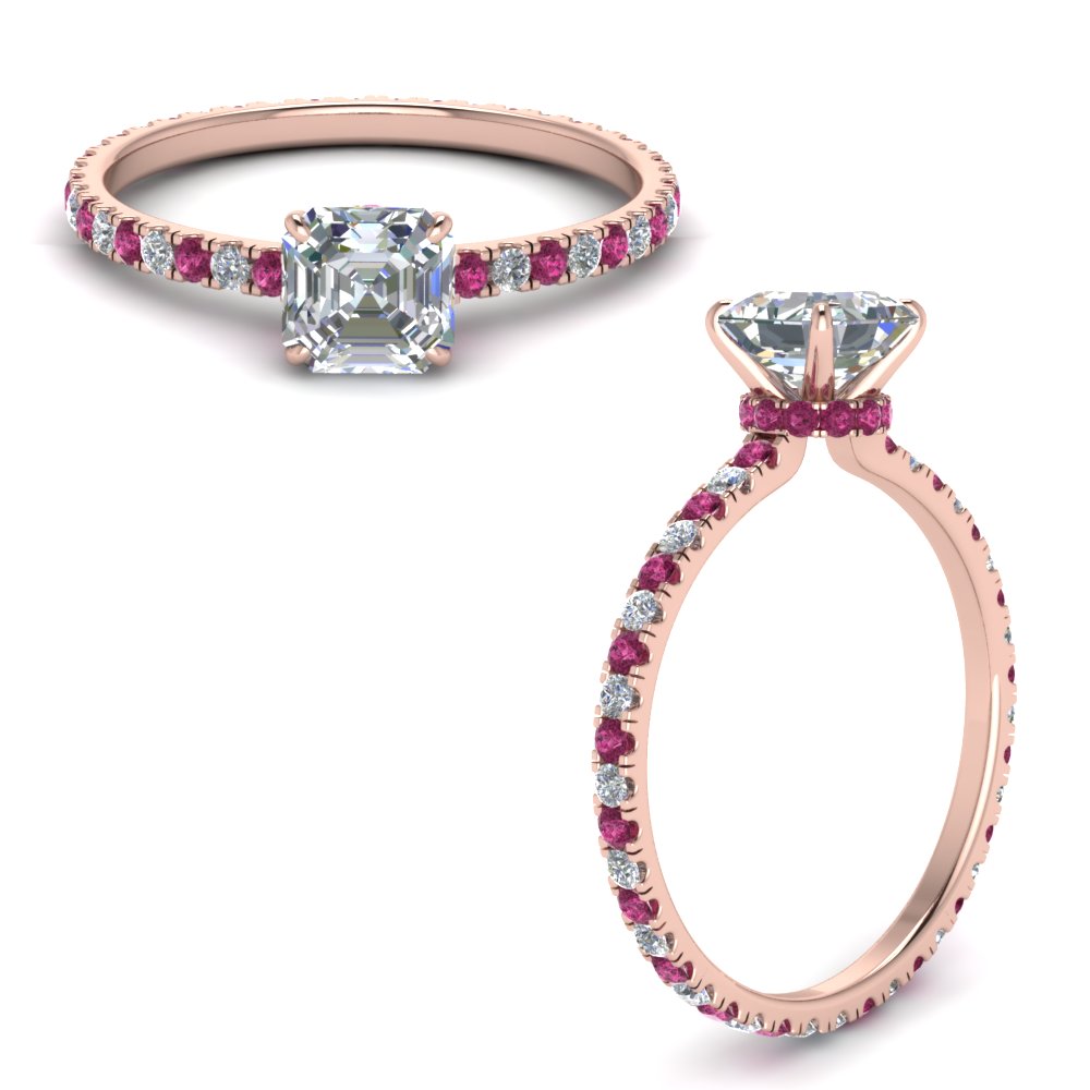 eternity-hidden-halo-asscher-cut-diamond-engagement-ring-with-pink-sapphire-in-FD-9168ASRGSADRPIANGLE3-NL-RG