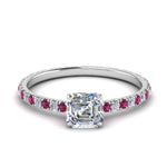 Load image into Gallery viewer, eternity-hidden-halo-asscher-cut-diamond-engagement-ring-with-pink-sapphire-in-FD-9168ASRGSADRPIANGLE3-NL-WG
