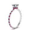 Load image into Gallery viewer, eternity-hidden-halo-asscher-cut-diamond-engagement-ring-with-pink-sapphire-in-FD-9168ASRGSADRPIANGLE3-NL-WG