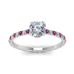Load image into Gallery viewer, eternity-hidden-halo-asscher-cut-diamond-engagement-ring-with-pink-sapphire-in-FD-9168ASRGSADRPIANGLE3-NL-WG
