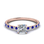 Load image into Gallery viewer, eternity-hidden-halo-asscher-cut-diamond-engagement-ring-with-sapphire-in-FD-9168ASRGSABLANGLE3-NL-RG
