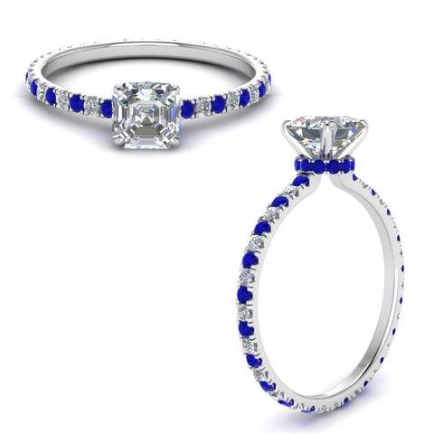 eternity-hidden-halo-asscher-cut-diamond-engagement-ring-with-sapphire-in-FD-9168ASRGSABLANGLE3-NL-WG