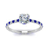 Load image into Gallery viewer, eternity-hidden-halo-asscher-cut-diamond-engagement-ring-with-sapphire-in-FD-9168ASRGSABLANGLE3-NL-WG