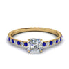 Load image into Gallery viewer, eternity-hidden-halo-asscher-cut-diamond-engagement-ring-with-sapphire-in-FD-9168ASRGSABLANGLE3-NL-YG