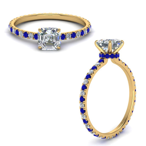 eternity-hidden-halo-asscher-cut-diamond-engagement-ring-with-sapphire-in-FD-9168ASRGSABLANGLE3-NL-YG