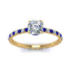 Load image into Gallery viewer, eternity-hidden-halo-asscher-cut-diamond-engagement-ring-with-sapphire-in-FD-9168ASRGSABLANGLE3-NL-YG