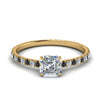 Load image into Gallery viewer, eternity-hidden-halo-asscher-cut-engagement-ring-with-black-diamond-in-FD-9168ASRGBLACKANGLE3-NL-YG
