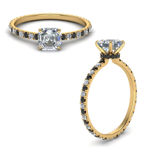 eternity-hidden-halo-asscher-cut-engagement-ring-with-black-diamond-in-FD-9168ASRGBLACKANGLE3-NL-YG