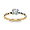 Load image into Gallery viewer, eternity-hidden-halo-asscher-cut-engagement-ring-with-black-diamond-in-FD-9168ASRGBLACKANGLE3-NL-YG