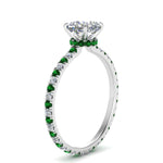 Load image into Gallery viewer, eternity-hidden-halo-cushion-cut-diamond-engagement-ring-with-emerald-in-FD-9168CURGEMGRANGLE3-NL-WG
