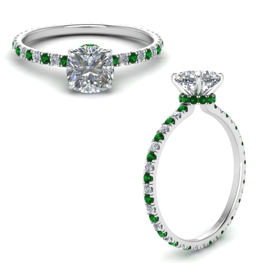 eternity-hidden-halo-cushion-cut-diamond-engagement-ring-with-emerald-in-FD-9168CURGEMGRANGLE3-NL-WG
