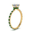 Load image into Gallery viewer, eternity-hidden-halo-cushion-cut-diamond-engagement-ring-with-emerald-in-FD-9168CURGEMGRANGLE3-NL-YG
