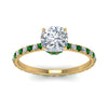 Load image into Gallery viewer, eternity-hidden-halo-cushion-cut-diamond-engagement-ring-with-emerald-in-FD-9168CURGEMGRANGLE3-NL-YG