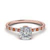 Load image into Gallery viewer, eternity-hidden-halo-cushion-cut-diamond-engagement-ring-with-orange-sapphire-in-FD-9168CURGSAORANGLE3-NL-RG