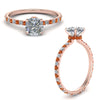 Load image into Gallery viewer, eternity-hidden-halo-cushion-cut-diamond-engagement-ring-with-orange-sapphire-in-FD-9168CURGSAORANGLE3-NL-RG
