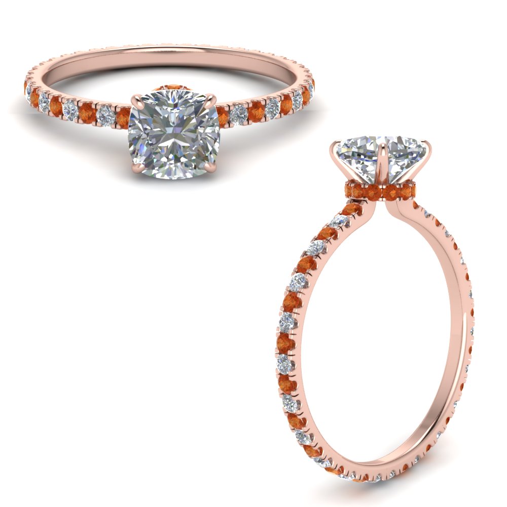 eternity-hidden-halo-cushion-cut-diamond-engagement-ring-with-orange-sapphire-in-FD-9168CURGSAORANGLE3-NL-RG