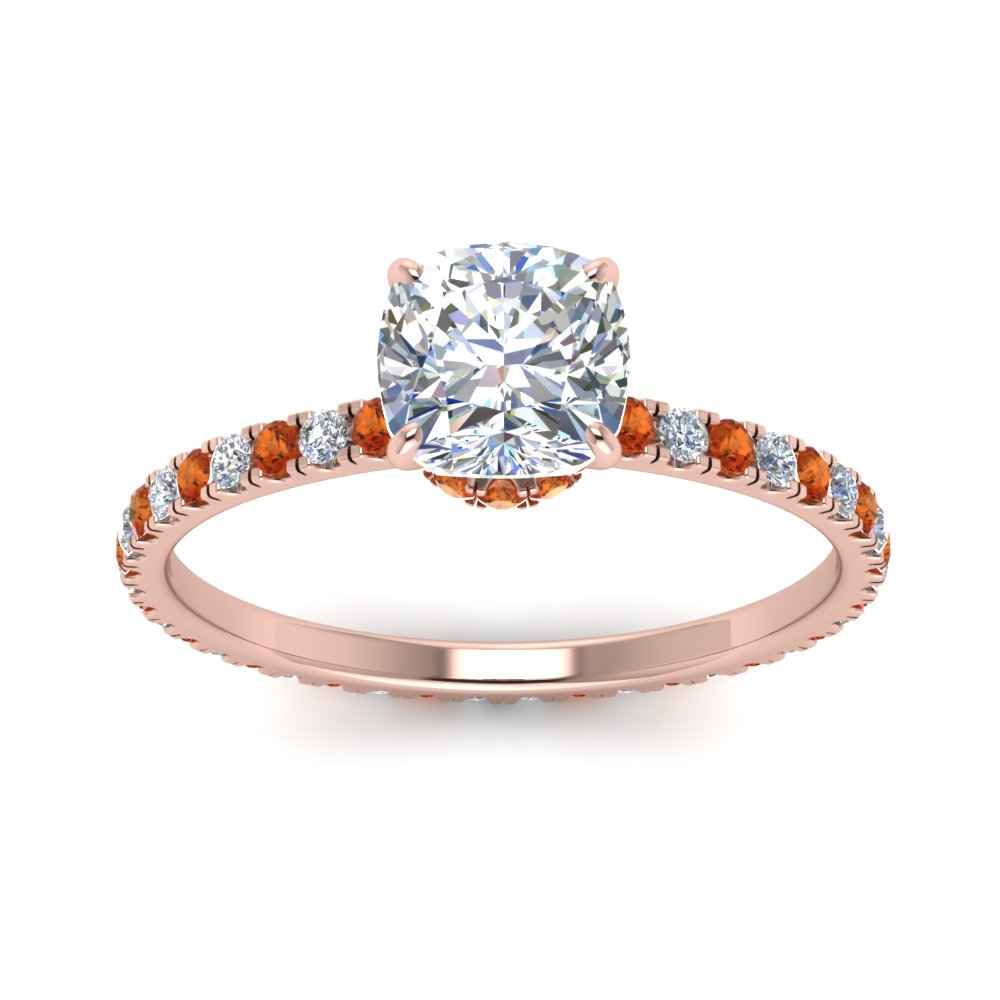 eternity-hidden-halo-cushion-cut-diamond-engagement-ring-with-orange-sapphire-in-FD-9168CURGSAORANGLE3-NL-RG