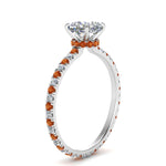 Load image into Gallery viewer, eternity-hidden-halo-cushion-cut-diamond-engagement-ring-with-orange-sapphire-in-FD-9168CURGSAORANGLE3-NL-WG
