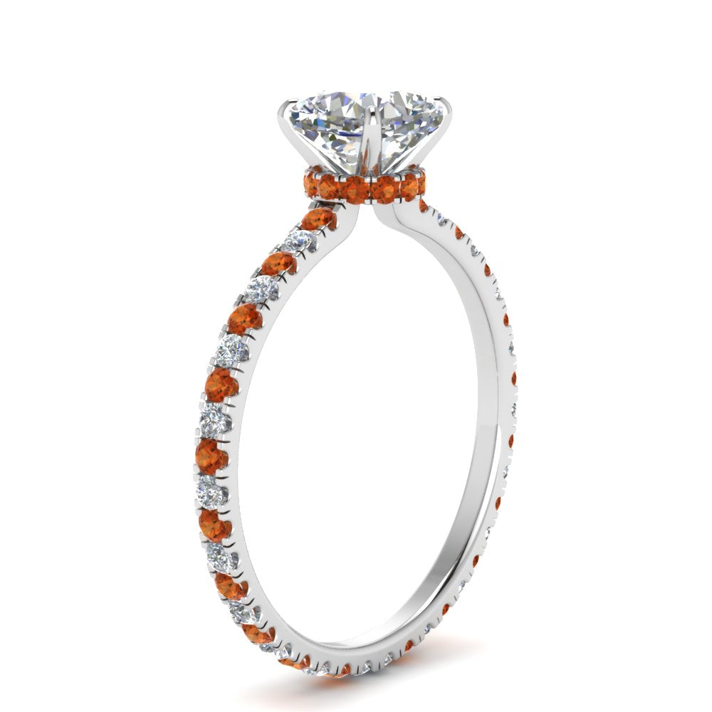 eternity-hidden-halo-cushion-cut-diamond-engagement-ring-with-orange-sapphire-in-FD-9168CURGSAORANGLE3-NL-WG