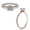 Load image into Gallery viewer, eternity-hidden-halo-cushion-cut-diamond-engagement-ring-with-orange-sapphire-in-FD-9168CURGSAORANGLE3-NL-WG