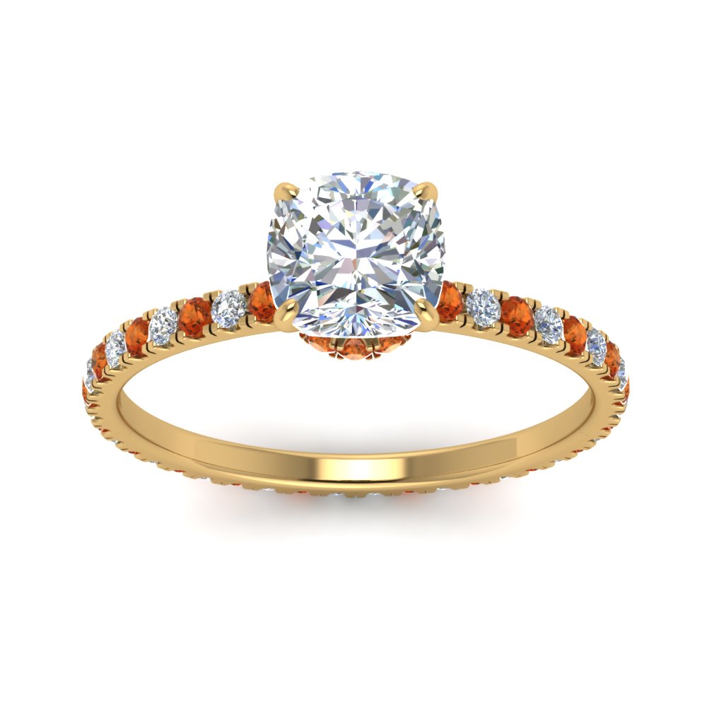 eternity-hidden-halo-cushion-cut-diamond-engagement-ring-with-orange-sapphire-in-FD-9168CURGSAORANGLE3-NL-YG
