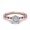 Load image into Gallery viewer, eternity-hidden-halo-cushion-cut-diamond-engagement-ring-with-pink-sapphire-in-FD-9168CURGSADRPIANGLE3-NL-RG