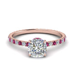 Load image into Gallery viewer, eternity-hidden-halo-cushion-cut-diamond-engagement-ring-with-pink-sapphire-in-FD-9168CURGSADRPIANGLE3-NL-RG
