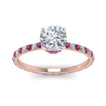 Load image into Gallery viewer, eternity-hidden-halo-cushion-cut-diamond-engagement-ring-with-pink-sapphire-in-FD-9168CURGSADRPIANGLE3-NL-RG
