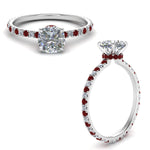 Load image into Gallery viewer, eternity-hidden-halo-cushion-cut-diamond-engagement-ring-with-ruby-in-FD-9168CURGRUDRANGLE3-NL-WG
