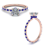 Load image into Gallery viewer, eternity-hidden-halo-cushion-cut-diamond-engagement-ring-with-sapphire-in-FD-9168CURGSABLANGLE3-NL-RG
