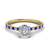 Load image into Gallery viewer, eternity-hidden-halo-cushion-cut-diamond-engagement-ring-with-sapphire-in-FD-9168CURGSABLANGLE3-NL-YG