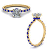 Load image into Gallery viewer, eternity-hidden-halo-cushion-cut-diamond-engagement-ring-with-sapphire-in-FD-9168CURGSABLANGLE3-NL-YG