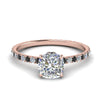 Load image into Gallery viewer, eternity-hidden-halo-cushion-cut-engagement-ring-with-black-diamond-in-FD-9168CURGBLACKANGLE3-NL-RG
