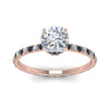 Load image into Gallery viewer, eternity-hidden-halo-cushion-cut-engagement-ring-with-black-diamond-in-FD-9168CURGBLACKANGLE3-NL-RG