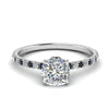 Load image into Gallery viewer, eternity-hidden-halo-cushion-cut-engagement-ring-with-black-diamond-in-FD-9168CURGBLACKANGLE3-NL-WG