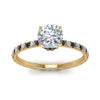Load image into Gallery viewer, eternity-hidden-halo-cushion-cut-engagement-ring-with-black-diamond-in-FD-9168CURGBLACKANGLE3-NL-YG