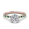 Load image into Gallery viewer, eternity-hidden-halo-diamond-engagement-ring-with-emerald-in-FD-9168RORGEMGRANGLE3-NL-RG