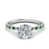 Load image into Gallery viewer, eternity-hidden-halo-diamond-engagement-ring-with-emerald-in-FD-9168RORGEMGRANGLE3-NL-WG