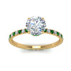 Load image into Gallery viewer, eternity-hidden-halo-diamond-engagement-ring-with-emerald-in-FD-9168RORGEMGRANGLE3-NL-YG