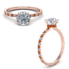 Load image into Gallery viewer, eternity-hidden-halo-diamond-engagement-ring-with-orange-sapphire-in-FD-9168RORGSAORANGLE3-NL-RG
